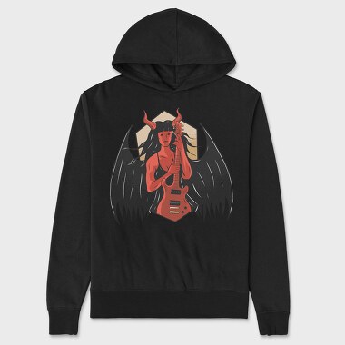 Demon With Guitar, Hanorac Oversize Barbati (Unisex)