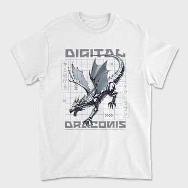 Digital Dragon Trend, Tricou Barbati (Unisex)