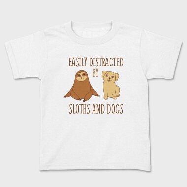 Distracted Sloths And Dogs, Tricou Copii