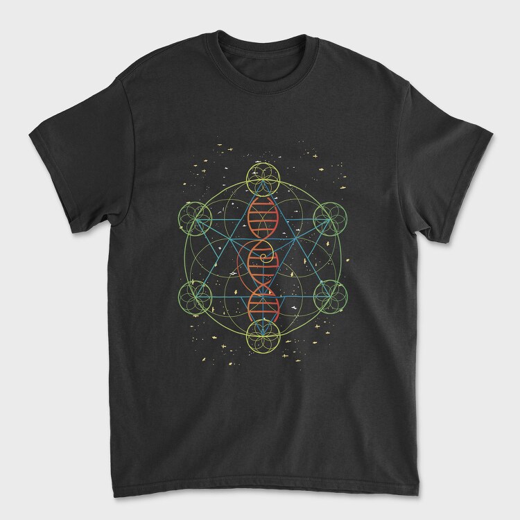 Dna Geometric Flower Of Life, Tricou Barbati (Unisex)