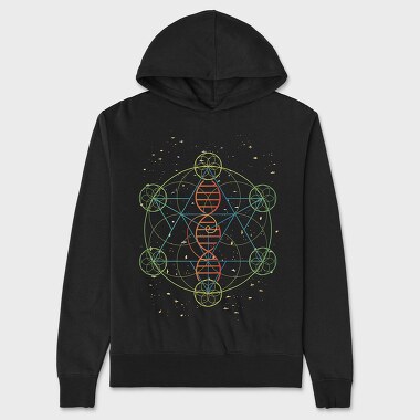 Dna Geometric Flower Of Life, Hanorac Oversize Barbati (Unisex)