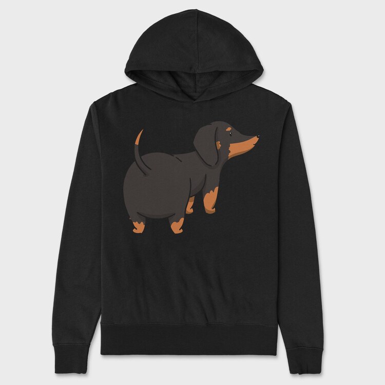Dachshund Dog, Hanorac Oversize Barbati (Unisex)