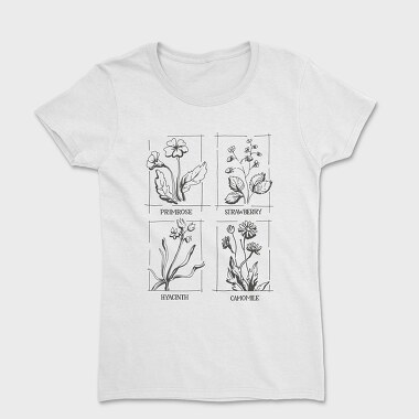 Flowers Botanical Line Tote, Tricou Femei