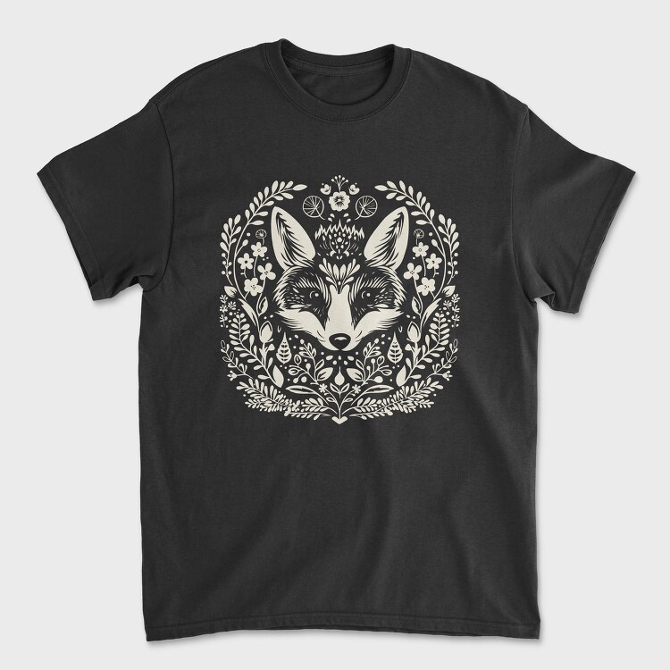 Folksy Fox Lonocut, Tricou Barbati (Unisex)