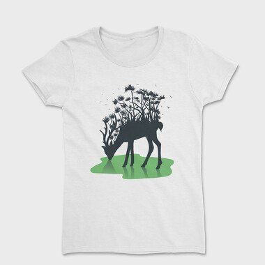 Forest Deer Silhouette, Tricou Femei
