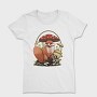 Fox And Mushrooms Cottagecore, Tricou Femei