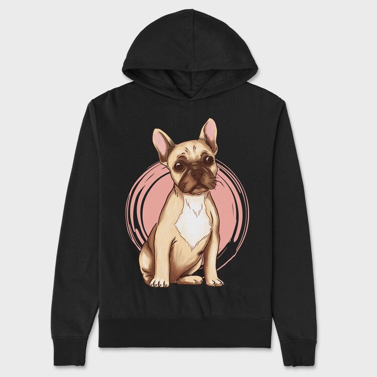 French Bulldog (2), Hanorac Oversize Barbati (Unisex)