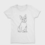 French Bulldog Continuous Line, Tricou Femei