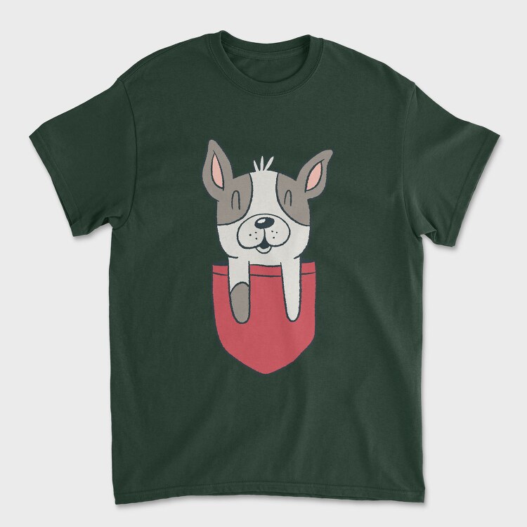 French Bulldog Pocket, Tricou Barbati (Unisex)