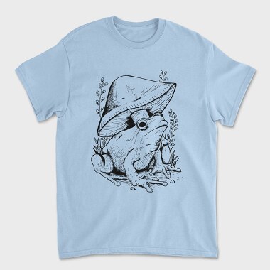 Frog And Mushroom Hand Drawn, Tricou Barbati (Unisex)