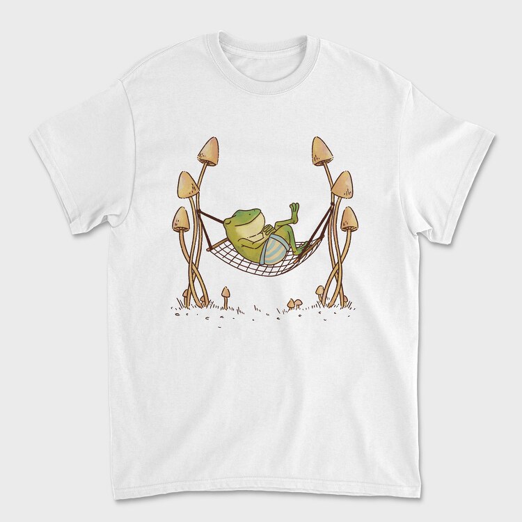 Frog Animal Chilling In Hammock Cottagecore, Tricou Barbati (Unisex)