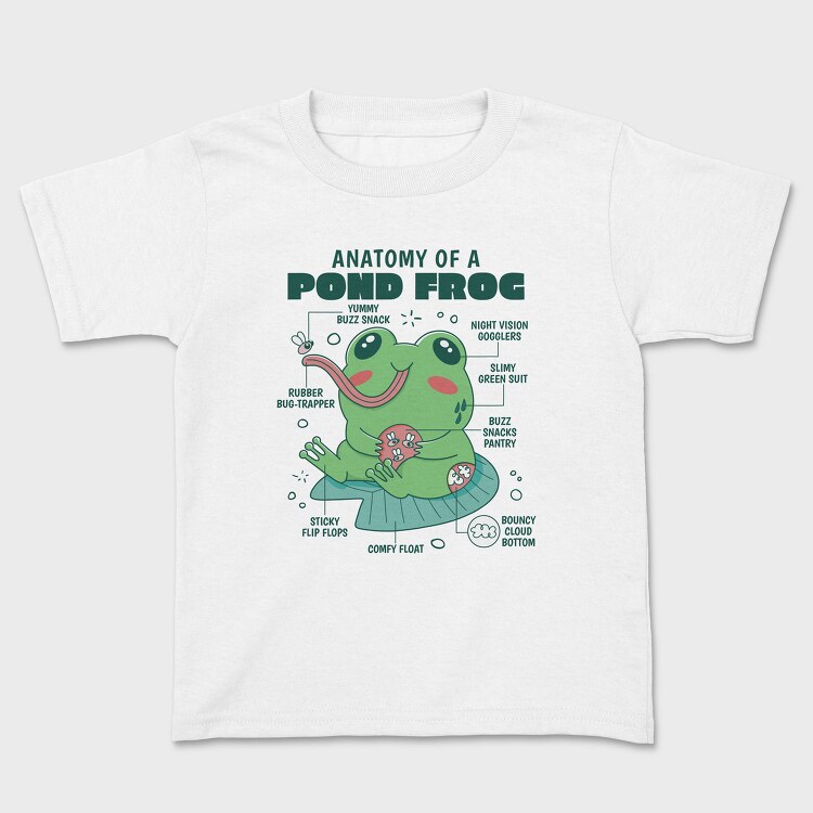 Frog Cute Anatomy, Tricou Copii