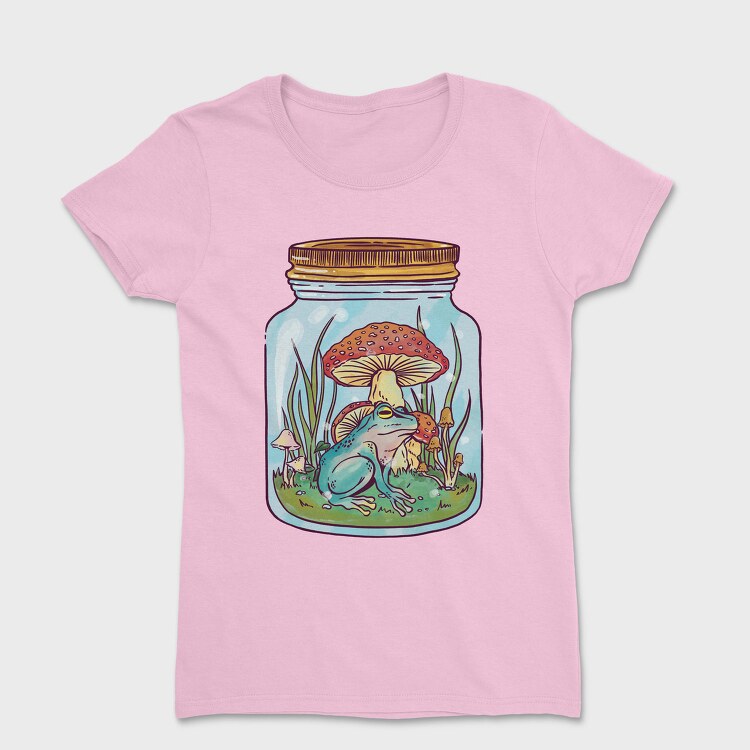 Frog In Mason Jar Nature, Tricou Femei