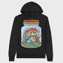 Frog In Mason Jar Nature, Hanorac Oversize Barbati (Unisex)