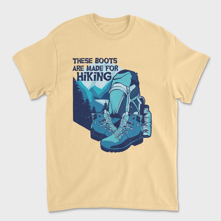 Boots For Hiking, Tricou Barbati (Unisex)