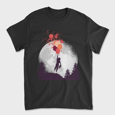 Boy And Teddy Bear Floating, Tricou Barbati (Unisex)