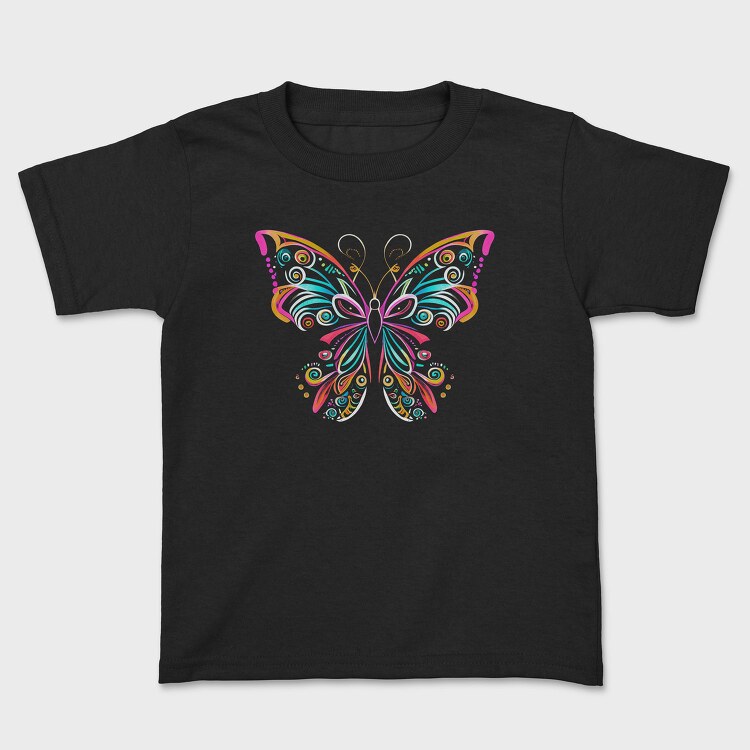 Bright Colored Butterfly Colorful, Tricou Copii