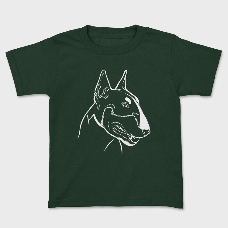 Bull Terrier Chalkboard, Tricou Copii
