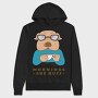 Bulldog Coffee Morning Mornings Are Ruff Nc, Hanorac Oversize Barbati (Unisex)