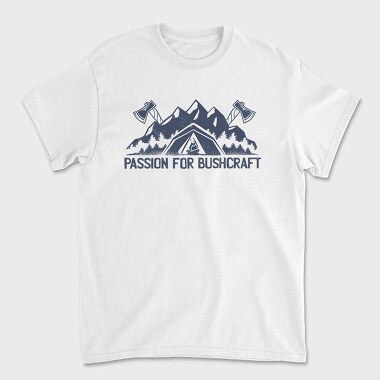 Bushcraft Passion For, Tricou Barbati (Unisex)