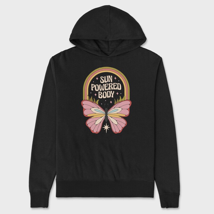 Butterfly Hippie Collection Flower Power Nature, Hanorac Oversize Barbati (Unisex)