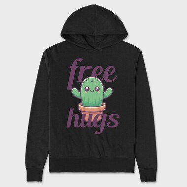 Cactus Free Hugs, Hanorac Oversize Barbati (Unisex)