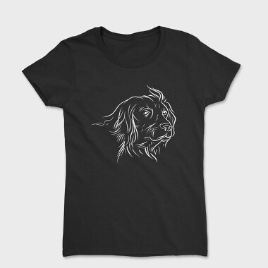 Dog German Breed Line Art Kleiner Munsterlander, Tricou Femei