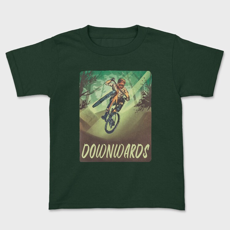 Downhill Biking Mountain Bike Downwards, Tricou Copii