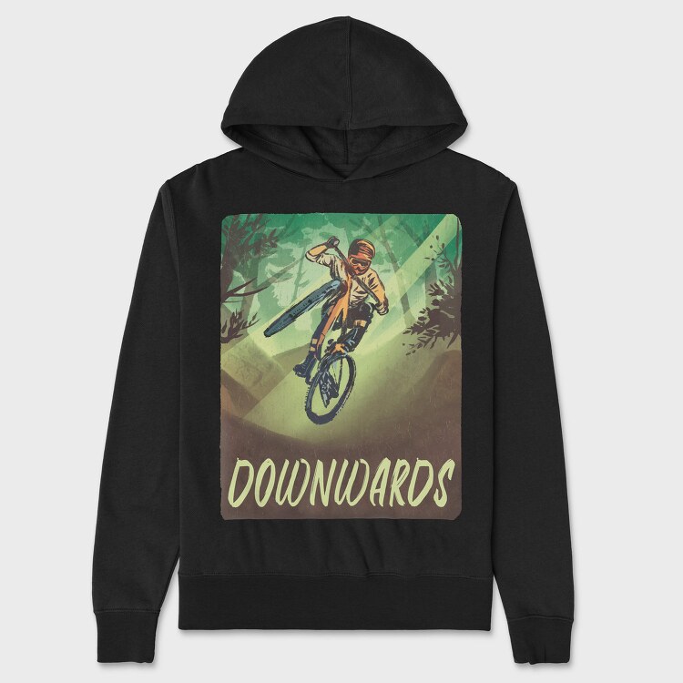 Downhill Biking Mountain Bike Downwards, Hanorac Oversize Barbati (Unisex)