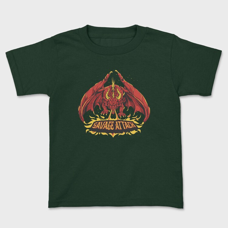 Dragon Creature With Fire Savage Attack, Tricou Copii