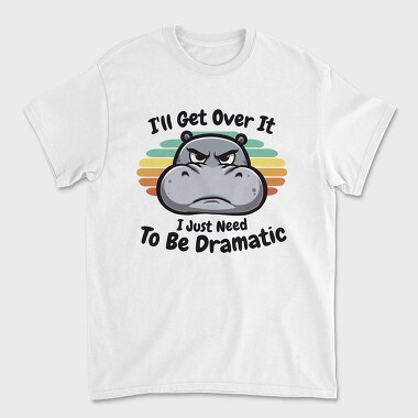 Dramatic Hippo, Tricou Barbati (Unisex)