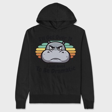 Dramatic Hippo, Hanorac Oversize Barbati (Unisex)