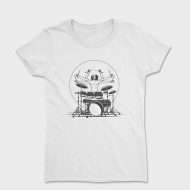 Drummer Playing Drums Design, Tricou Femei