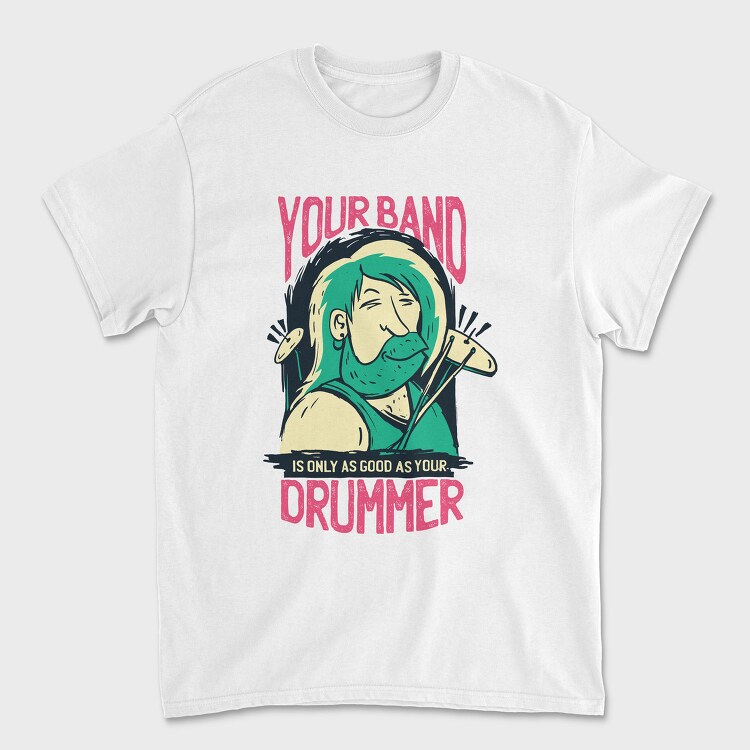 Drummer Quote, Tricou Barbati (Unisex)