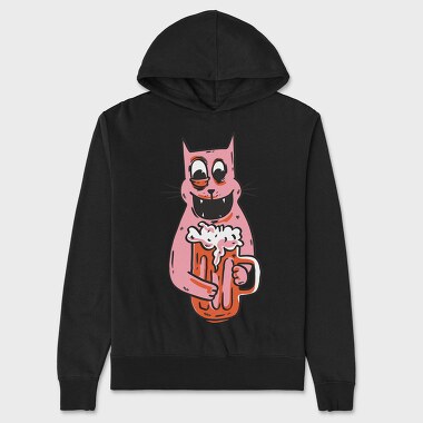 Drunk Cat, Hanorac Oversize Barbati (Unisex)
