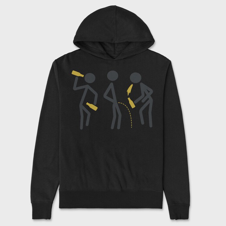Drunk Stick Figures Request, Hanorac Oversize Barbati (Unisex)