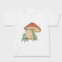 Frog Mushroom Umbrella Cottage Core, Tricou Copii
