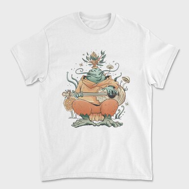 Frog Musician Magic Bard Cottage, Tricou Barbati (Unisex)