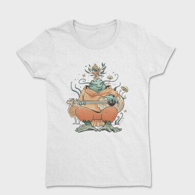 Frog Musician Magic Bard Cottage, Tricou Femei