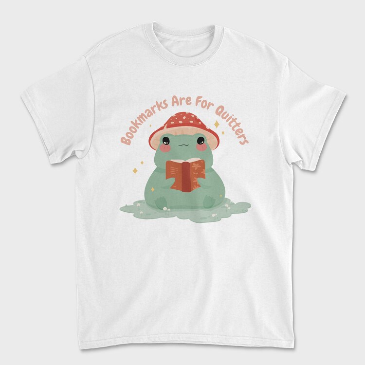 Frog Reading Book Cute, Tricou Barbati (Unisex)