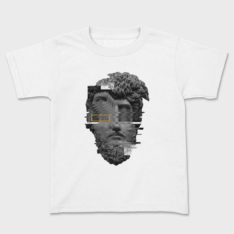 Frontal Glitched Statue Glitch 5, Tricou Copii