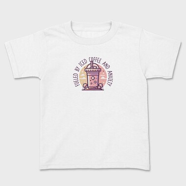 Iced Coffee And Anxiety Quote, Tricou Copii