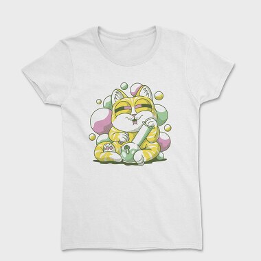 Cannabis Bong Cat Stoner, Tricou Femei