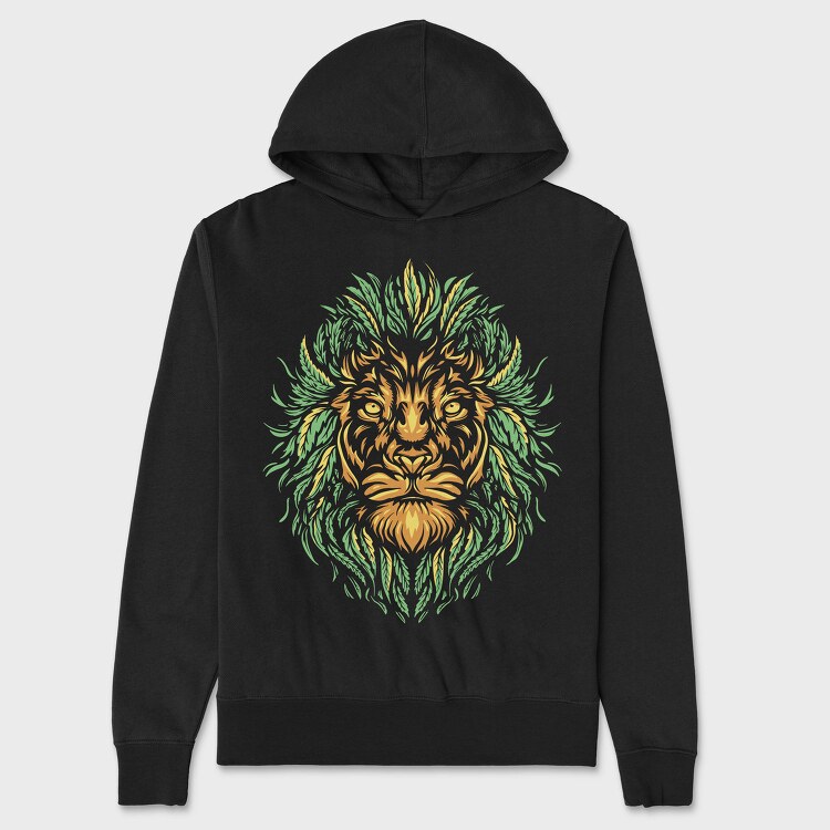 Cannabis Lion Weed, Hanorac Oversize Barbati (Unisex)