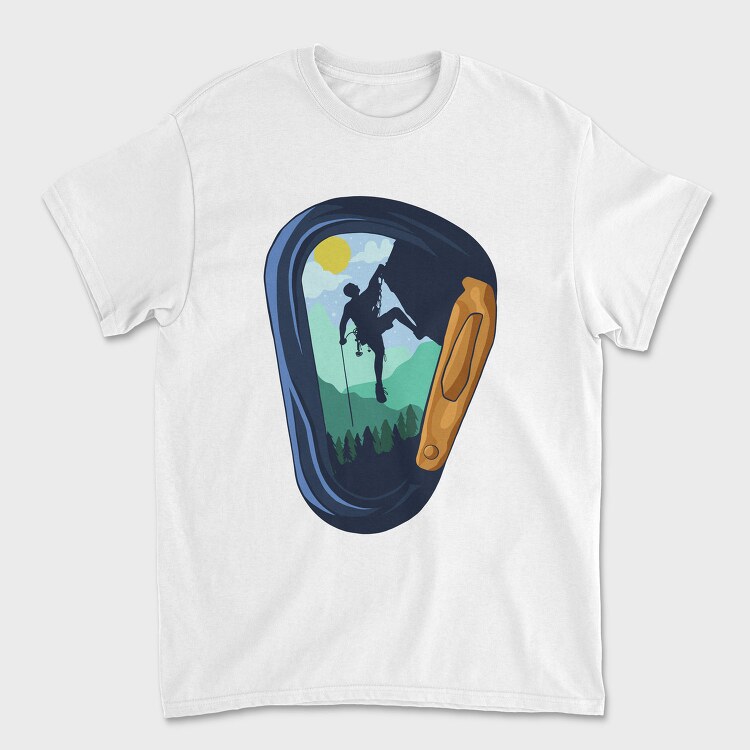 Carabiner Climbing Mountain, Tricou Barbati (Unisex)