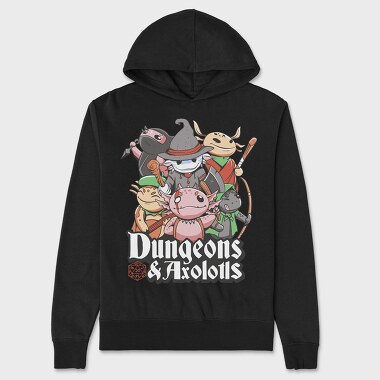 Dungeons And Axolotls Dungeon, Hanorac Oversize Barbati (Unisex)