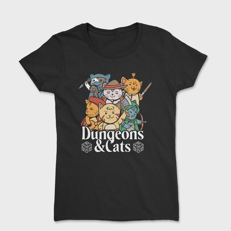 Dungeons And Cats, Tricou Femei