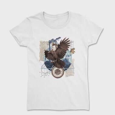 Eagle Bird Flying And Collage Darccollage, Tricou Femei
