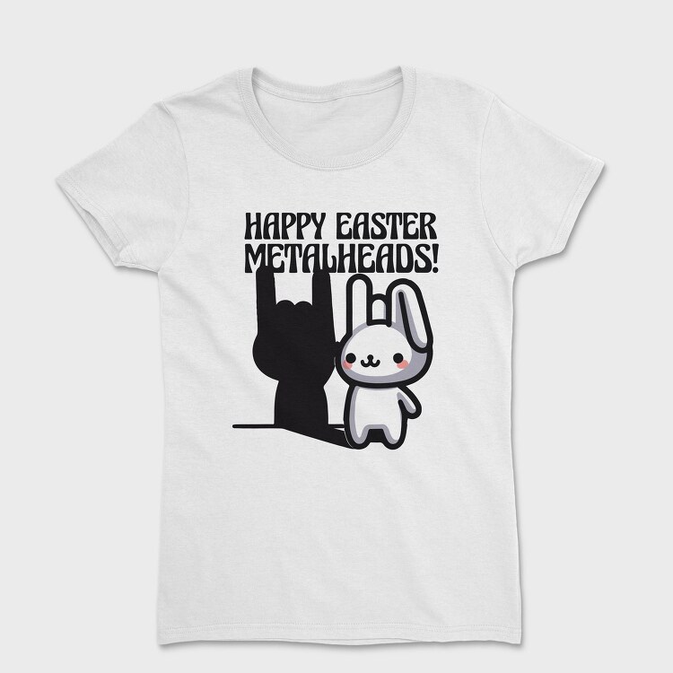 Easter Metalhead Bunny Metal, Tricou Femei