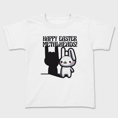 Easter Metalhead Bunny Metal, Tricou Copii